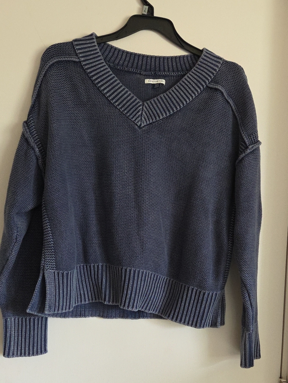 American EagleNavy Blue V-Neck Sweater